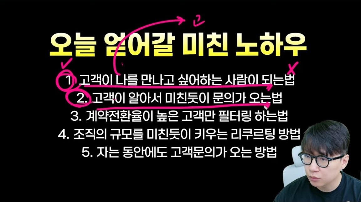 오늘 얻어갈 미친 노하우 5가지 슬라이드